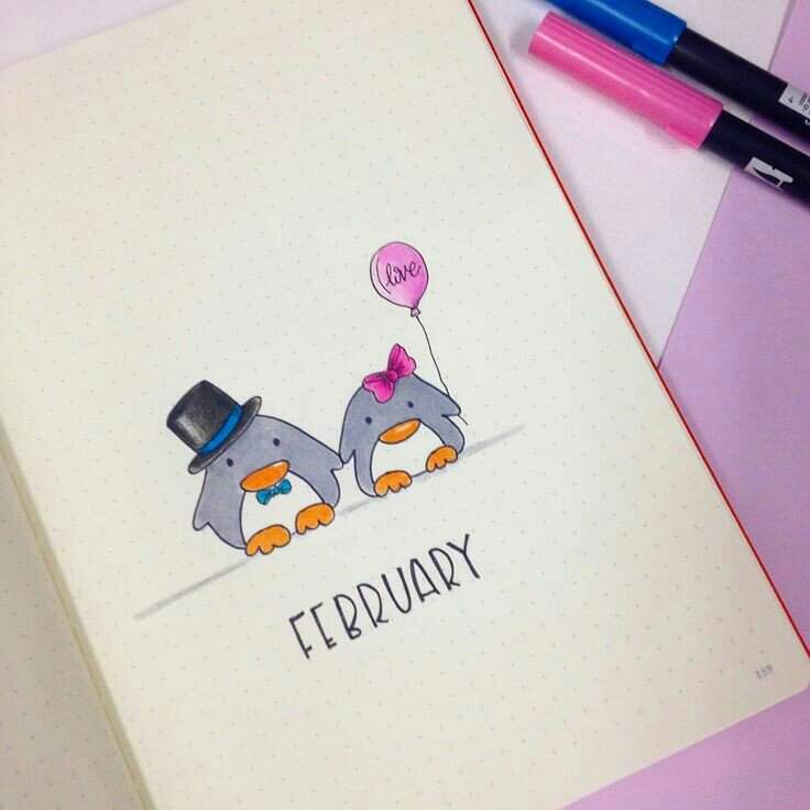 Portadas para tu bullet Journal Febrero | Bullet journal y organización  Amino