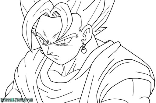 Imagen: Super Saiyan Blue Vegito 2 Lineart by BrusselTheSaiyan on ...