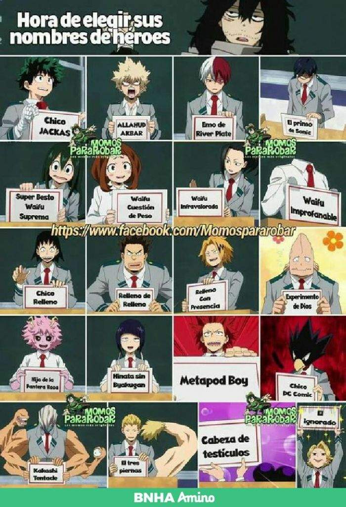 Que Nombres Boku No Hero Academia Amino Amino