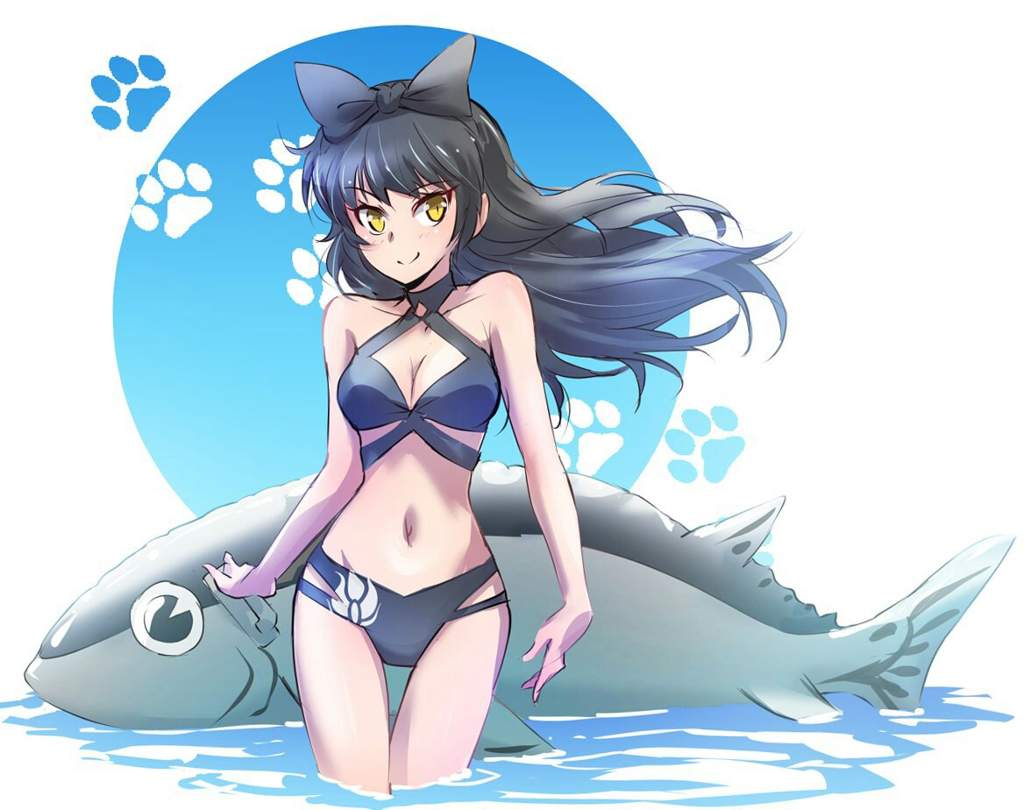 RWBY girl's in swimsuits. 