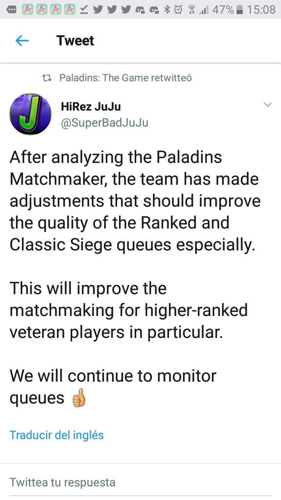 Matchmaking traducir al español