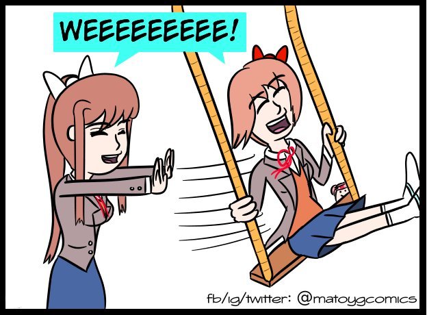 DDLComic 4: Just Sayori hanging out with Monika | Doki Doki Literature