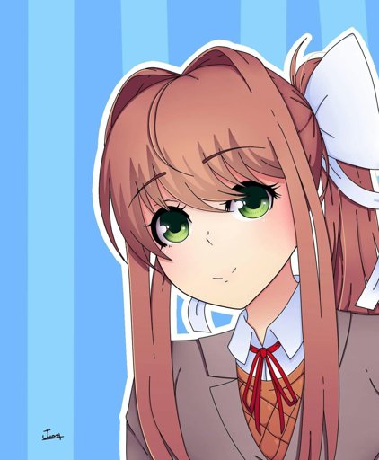 Dibujo de monika! | •¡Doki Doki Literature Club!• Amino