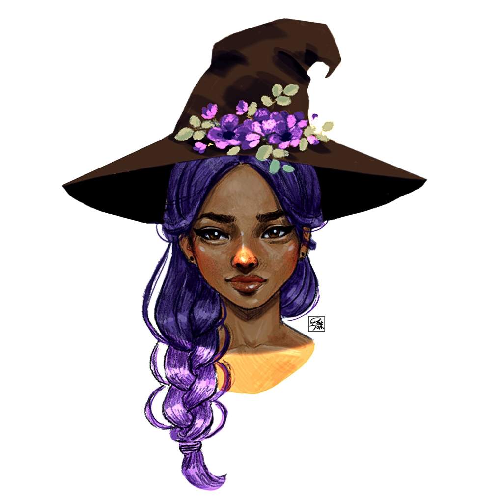 Witch With Purple Hair Art Amino