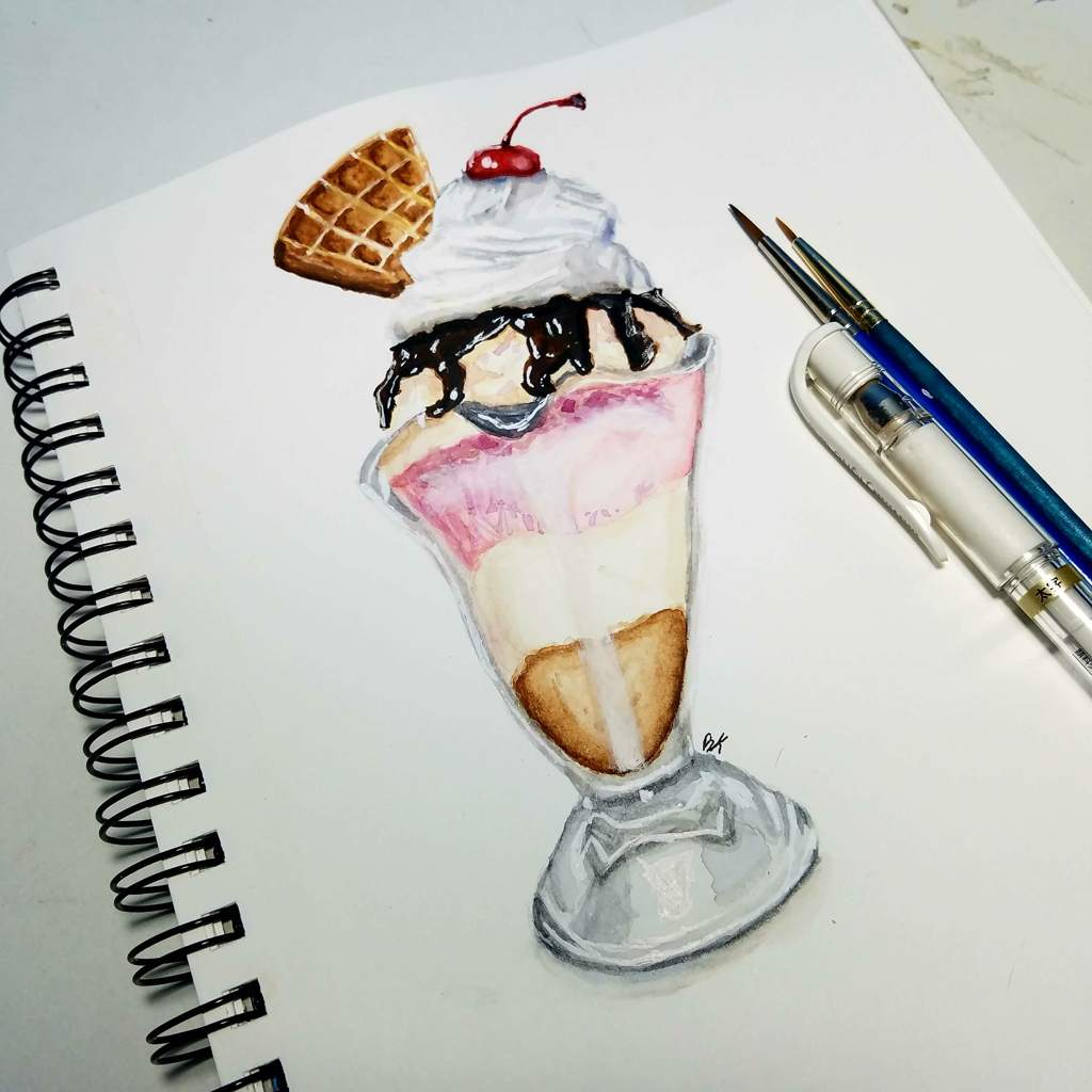 Oodles of Doodles Feb. Day 13: Icecream Sundae | Drawing Amino