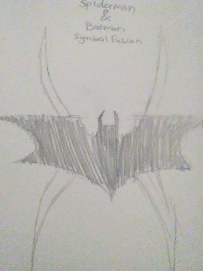 Batman/spiderman symbol fusion rough sketch | Comics Amino