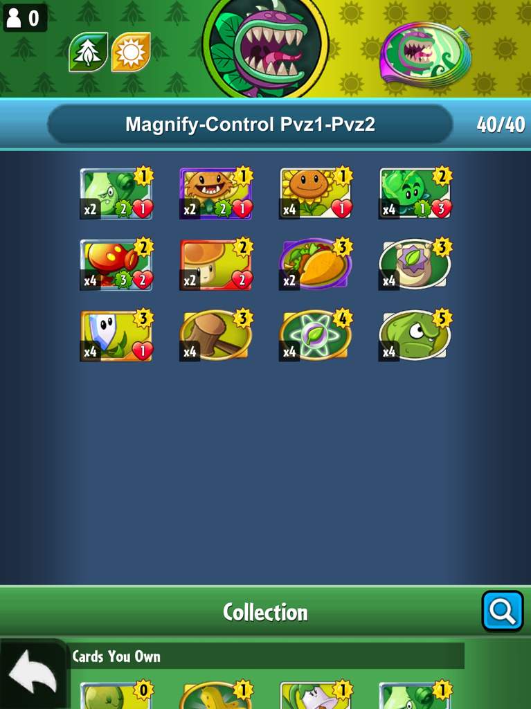 ThrowbackDeckChallenge Magnifying Grass OTK Plants vs Zombies Heroes