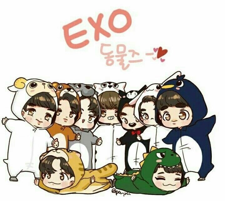 Exo ot9 animal chibi . . | EXO-L INDONESIA (엑소) Amino