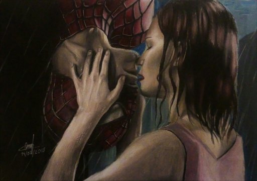Beso bajo la lluvia (Spiderman 2002) | •Arte Amino• Amino