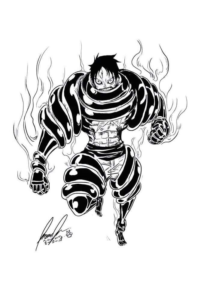 Fanarts de las posibles formas del gear 4 snake man :) | One Piece ...