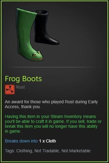 Frog boots rust как получить