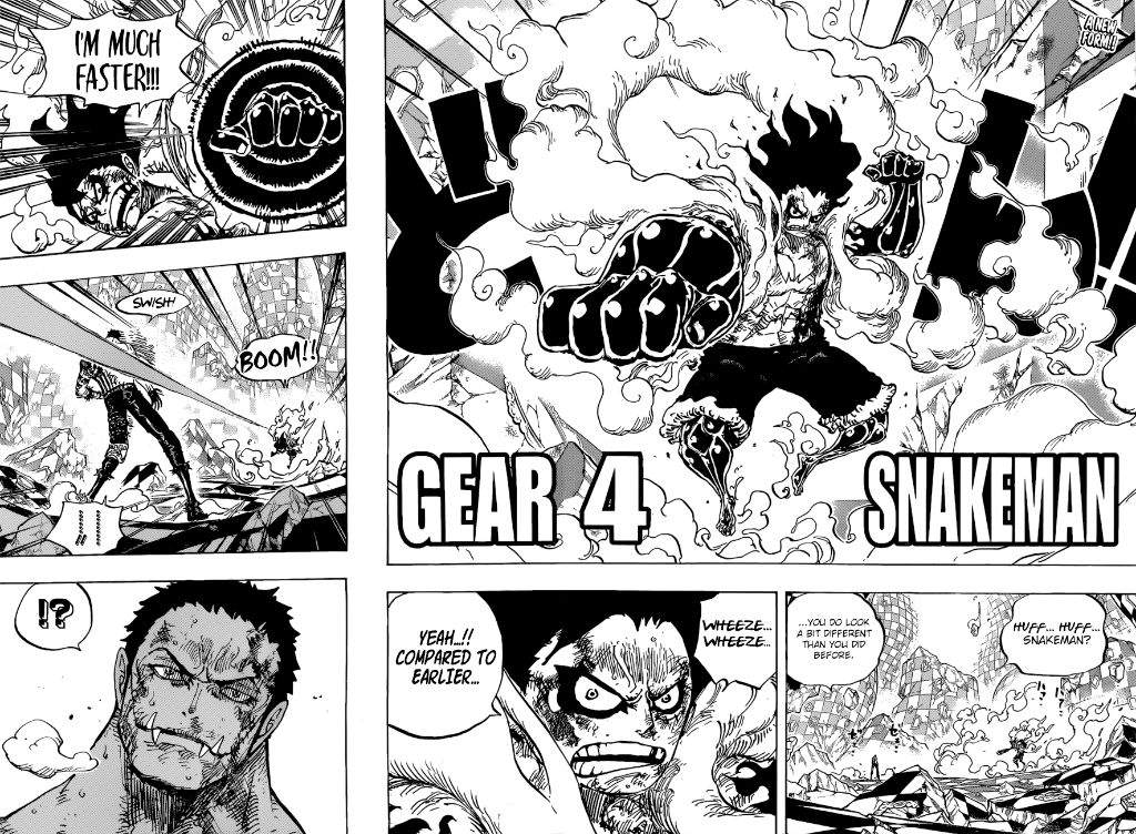 One Piece Luffy Snake Man Manga
