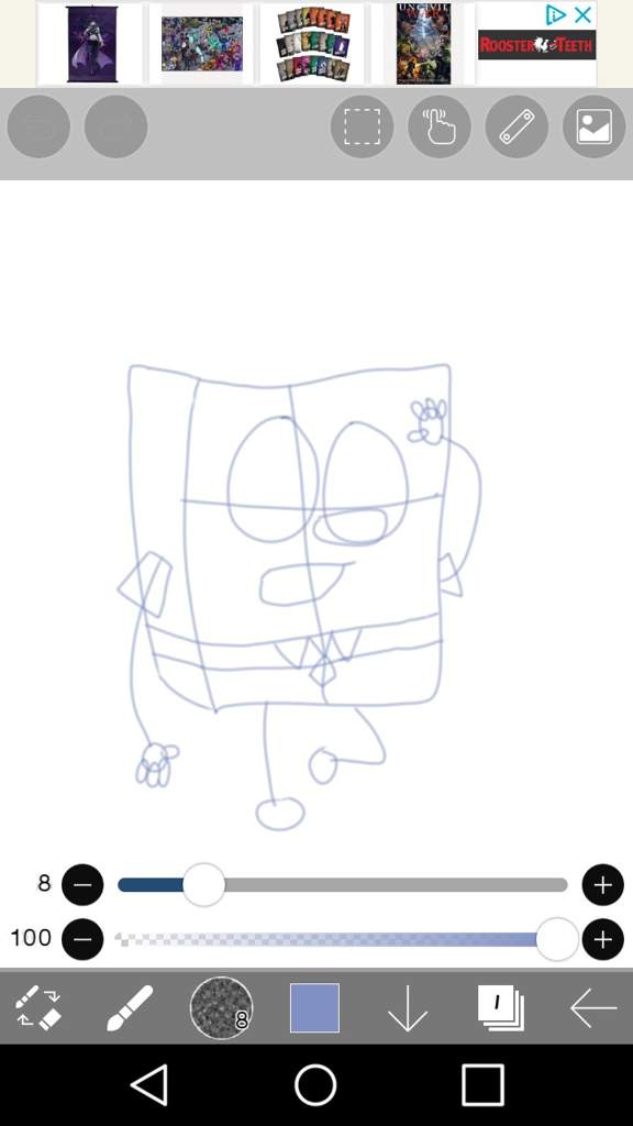 Drawing Spongebob On Paint Tool Sai Spongebob Squarepants