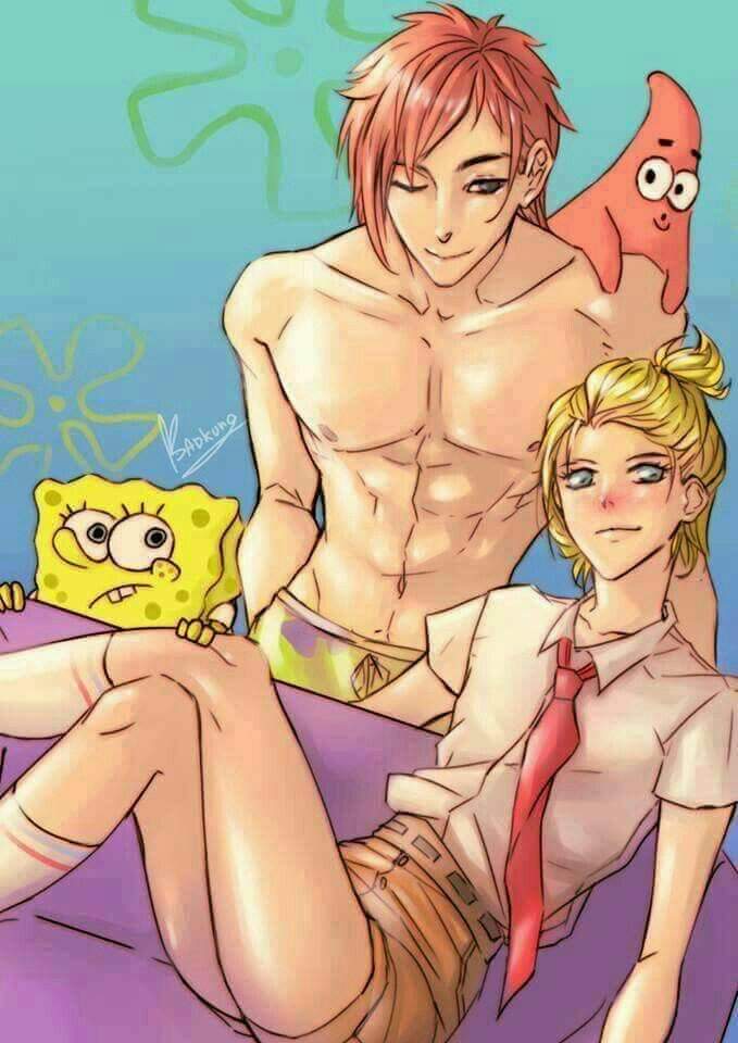 Spongebob and patrick anime