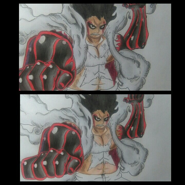 Proceso de dibujo de Monkey D. Luffy 🐍(gear 4 snake man)🐍