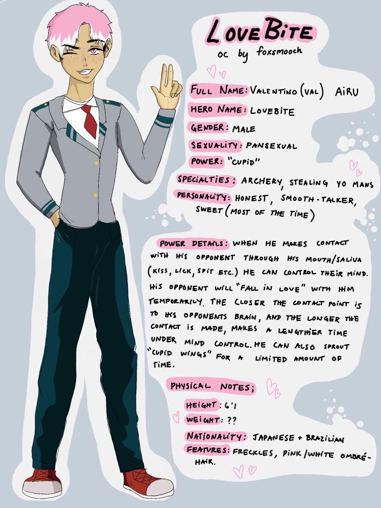 lovebite reference sheet (old) | My Hero Academia Amino