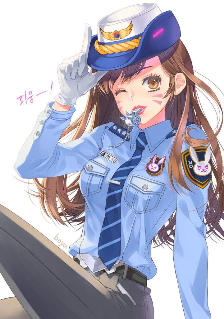 Anime female police officer