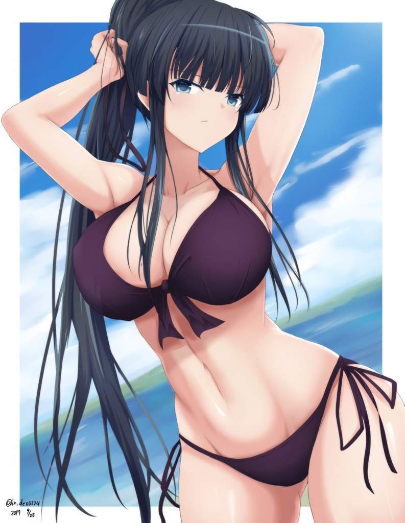 anime girl hot swimsuit