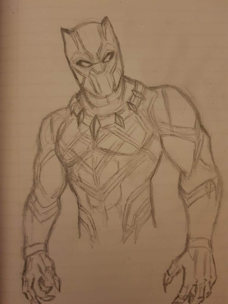 Black Panther Sketch - Drawing for Kids & Adult