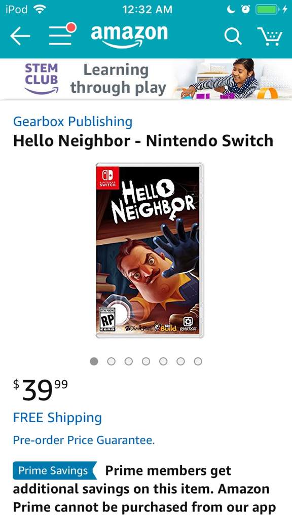 hello neighbor nintendo switch amazon