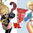 Men turned into women. Саймон Уэст и Мисс Марвел. Power girl vs MS Marvel. Man turns into a girl. Power bottom Art.