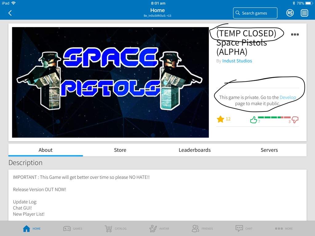 Why Space Pistols Is Temp Closed Roblox Amino - how to get into closed roblox games