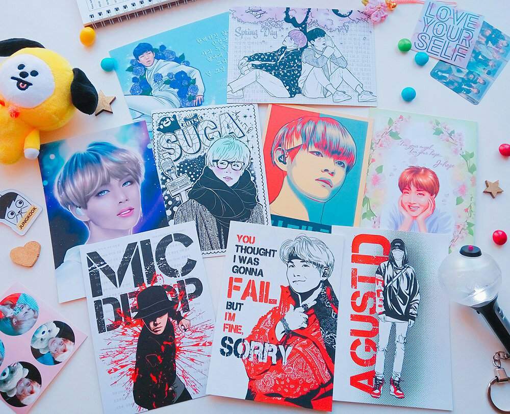 My Bts Postcards Kpop Fanart Amino