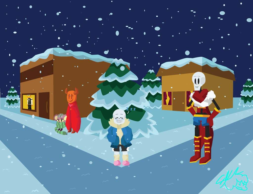 🌨️Snowy Town🌨️ | Undertale Amino