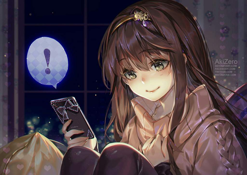 Anime girls brown hair