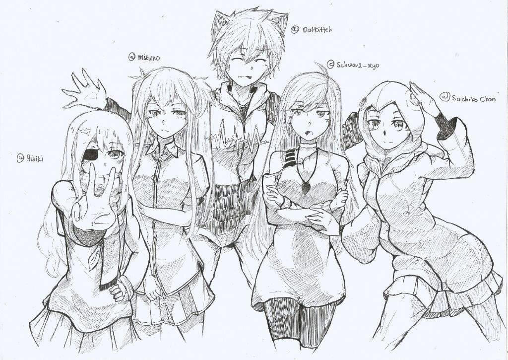 Anime draw group OC | Anime Art Amino