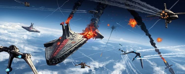 clone wars space battle