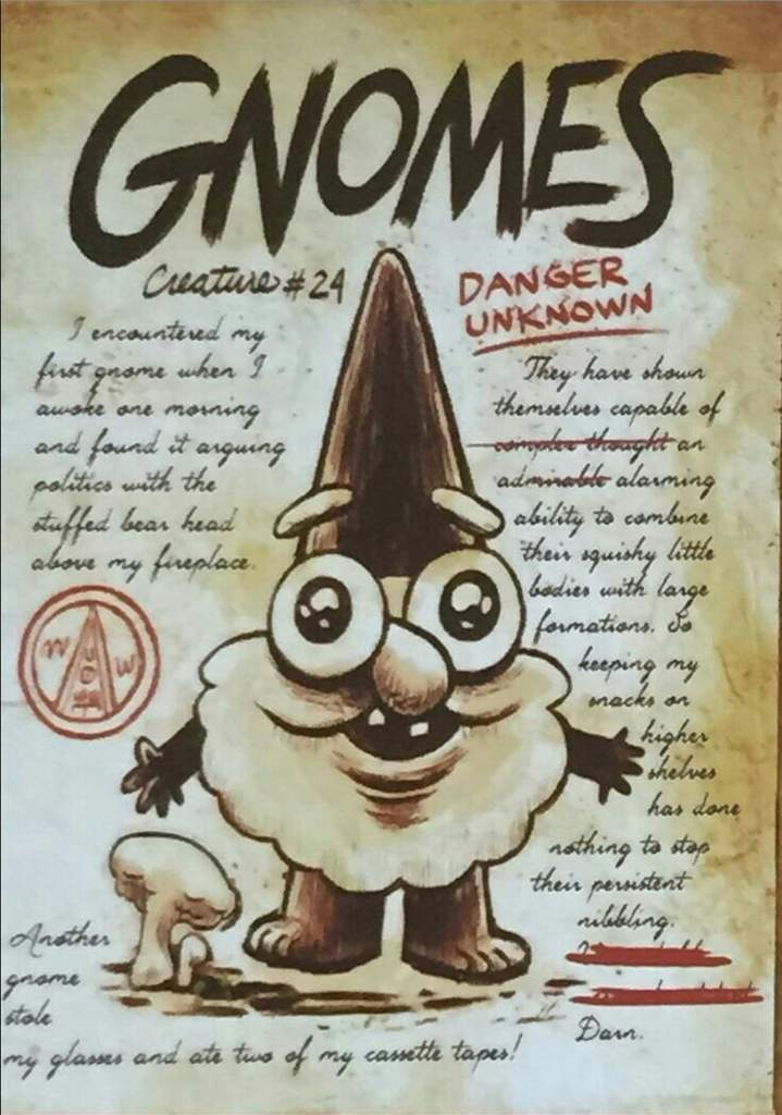 Gravity Falls Gnomes Page