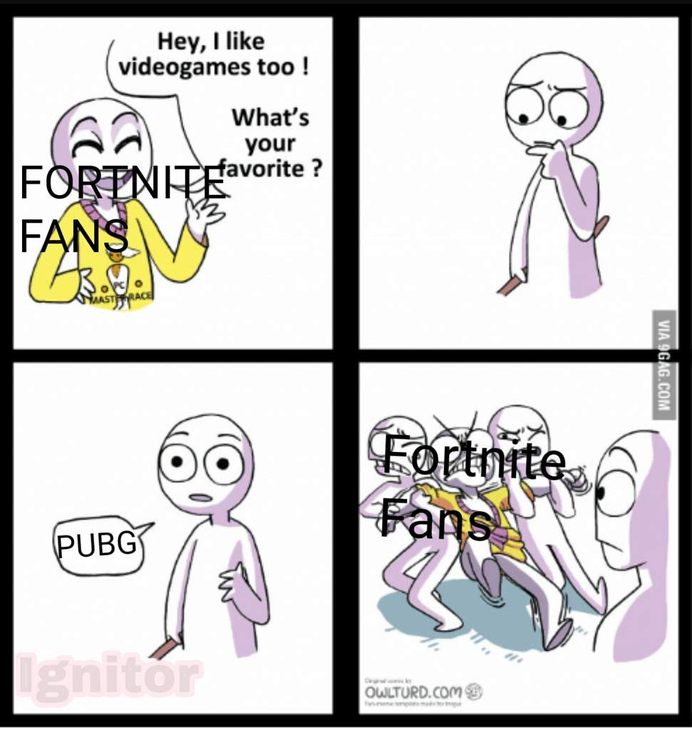 meme 2 pubg fans vs fortnite fans - shrek fortnite meme