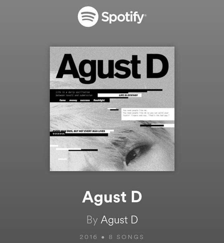 Agust D #1 WW iTunes Album.