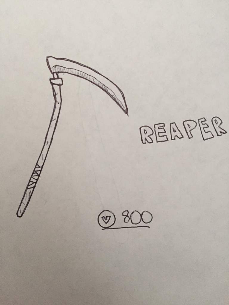 Reaper Fortnite Battle Royale Armory Amino - quick sketch of one of the simplest but coolest pickaxes in fortnite