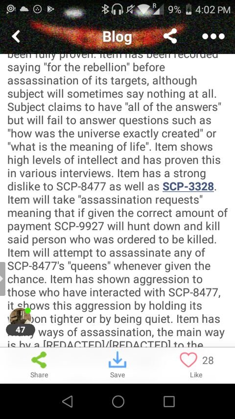 Scp 9927 The Loyal Assassin Scp Foundation Amino