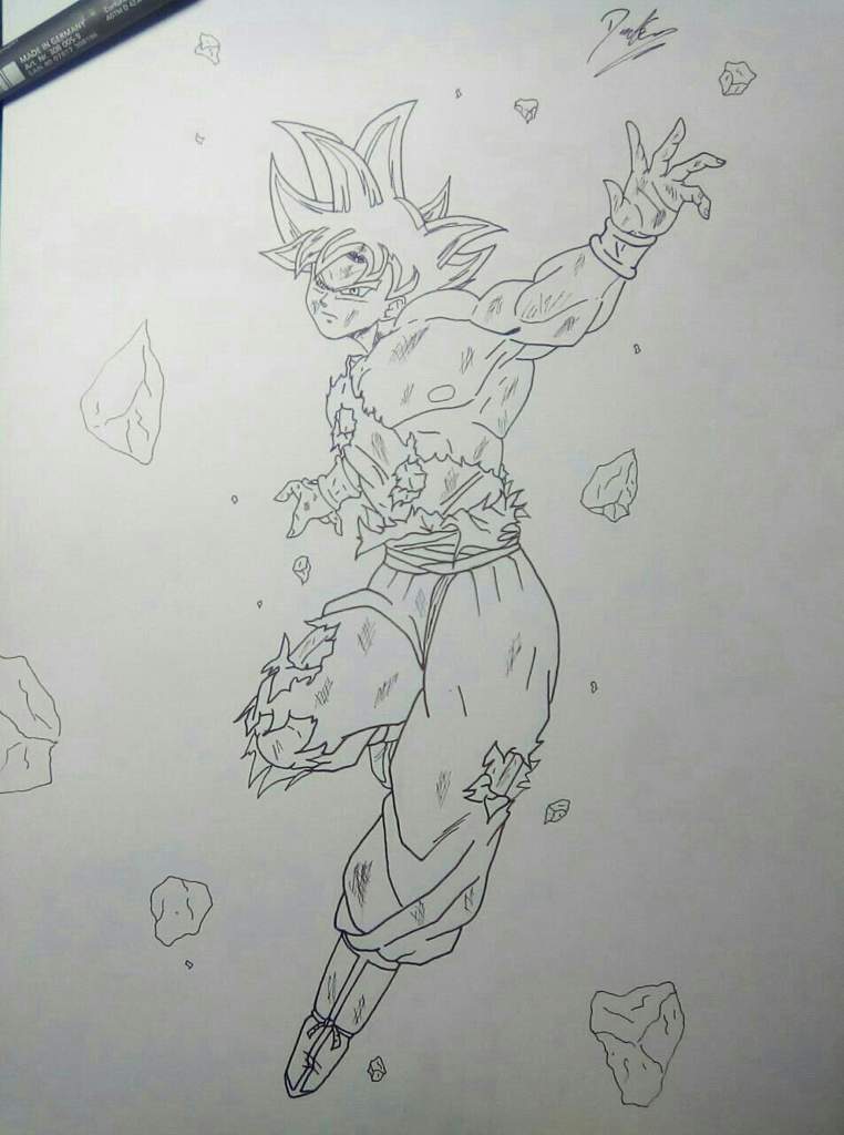 Fan-Art Goku Ultra Instinto 100% | Dibujos Y Anime Amino