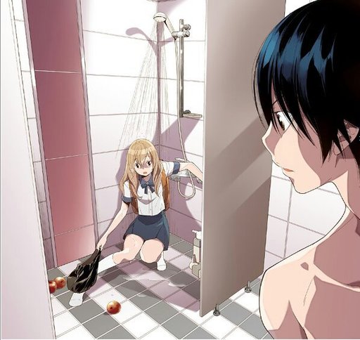 Anime shower deepthroat massage