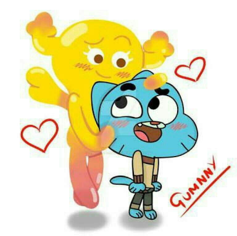 penny kissing penny x gumball kiss gumball penny dragon how to draw ...