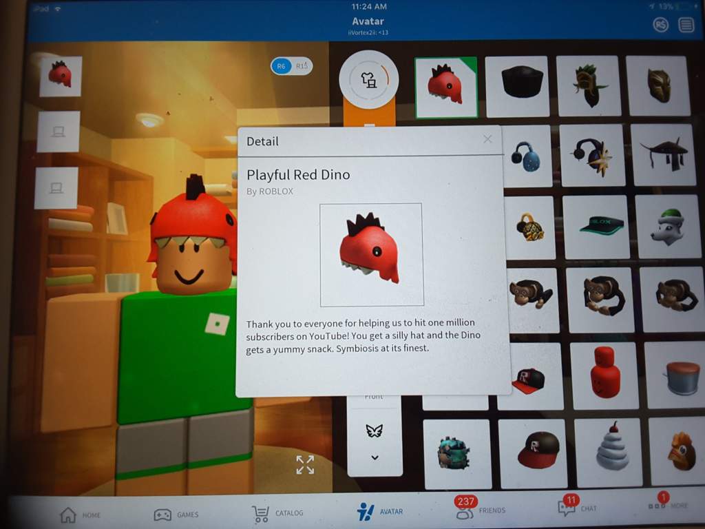 1mil Roblox Subscribers Exclusive Baby Dino Hat Expired Roblox Amino