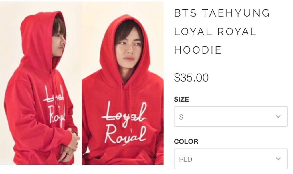 taehyung loyal royal hoodie