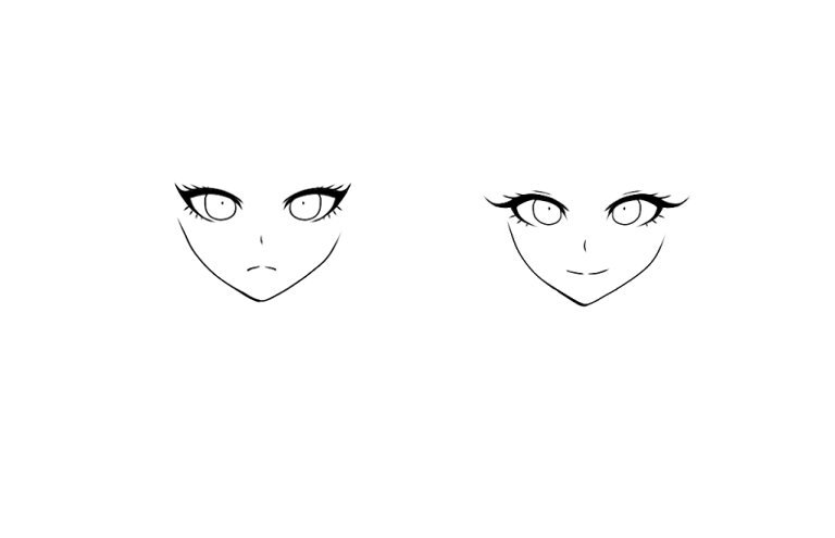 Drawing Base Female With Eyes - Vitatata Wallpaper