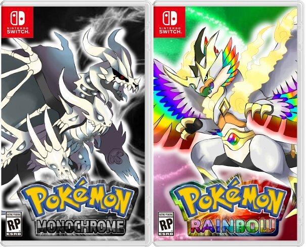 Pok 233 mon Monochrome and Rainbow Fakemon Amino