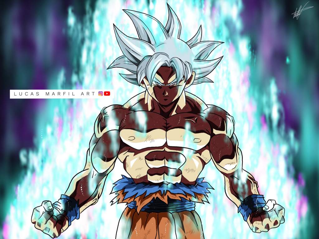 Acabo de terminar este dibujo digital de Goku Ultra Instinto Dominado!!  Aquí el resultado final!! ???????? | •Arte Amino• Amino