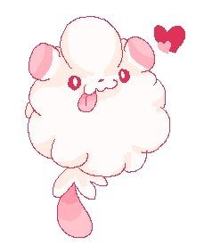 I Really Love Swirlix Because Its Called The Cotton Candy Pokmon Guess It Makes Sense Since This Subsists Purely On Sweets Which Fur