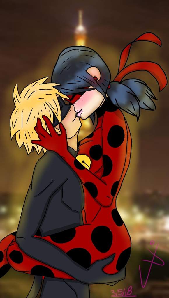 A Puurfect Kiss Mlb Ladynoir Fanart Chat Noir Amino Amino