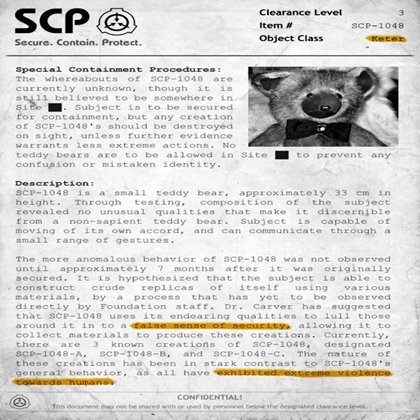 Classified Documents Scp Foundation Amino