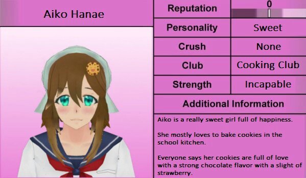 Aiko Hanae Student Id Yandere Simulator Amino