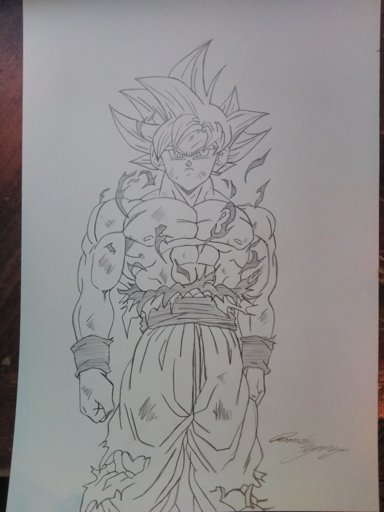 Mastered UI Goku Sketch | DragonBallZ Amino