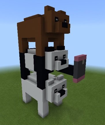 teddy bear build minecraft